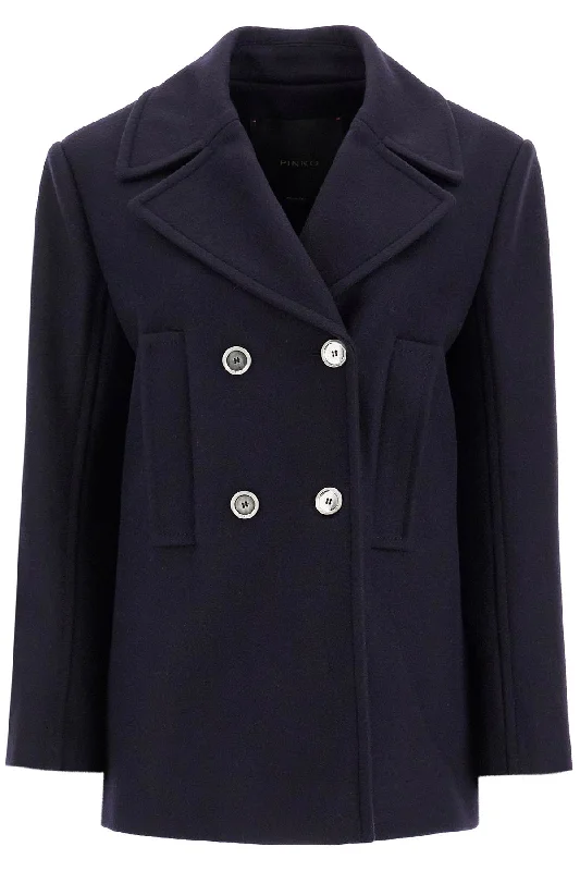 Leisure Sports Pinko Women's Double-Breasted Wool Blend Caban