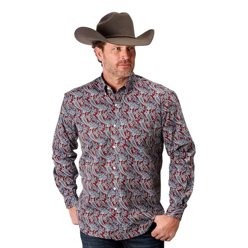 Relaxed Pants Roper Western Shirt Men L/S Button Front Red River 03-001-0326-2027 RE