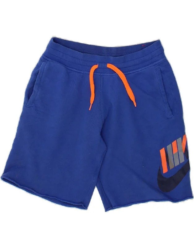 Versatile Looks NIKE Mens Graphic Sport Shorts Medium Blue Cotton