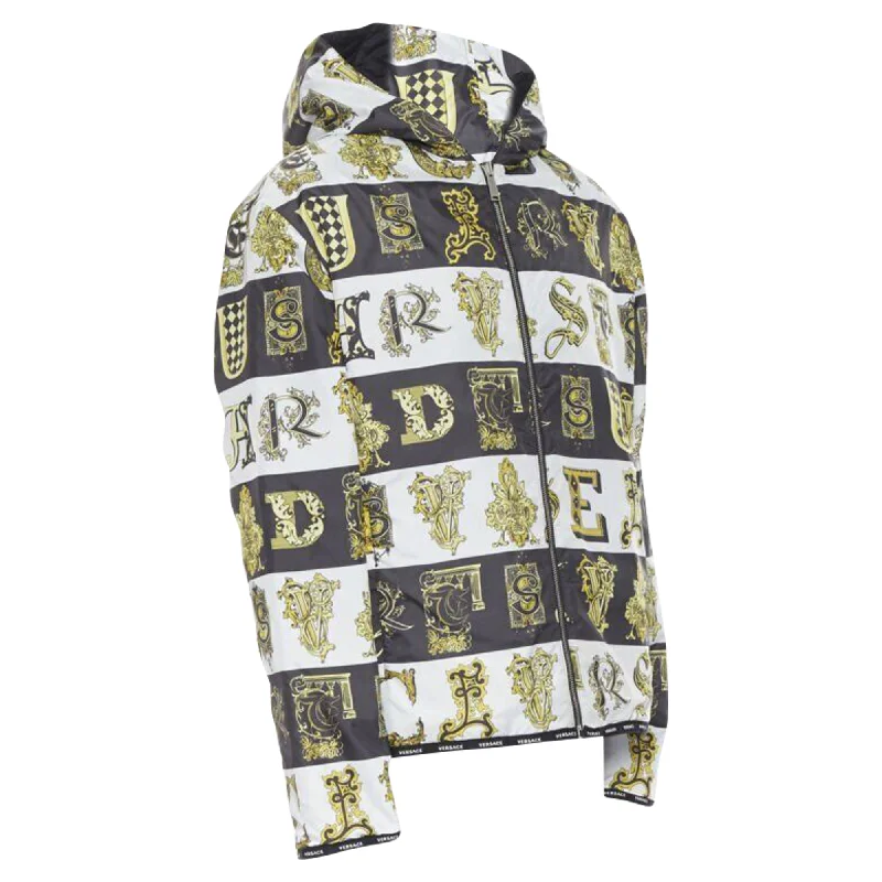 Versatile Looks Versace Reversible Baroque Alphabet quilted jacket