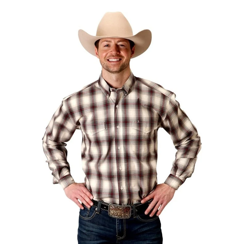 Varsity Jackets Roper Western Shirt Mens L/S Tall Button Gray 03-001-0678-1045 GY
