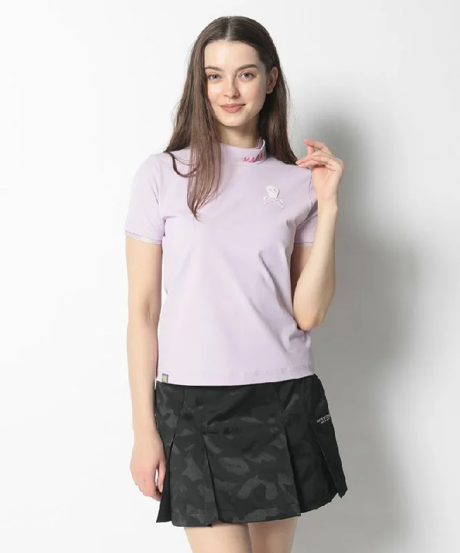Elegant Wear Women's Ace Mock Neck Top Lavender