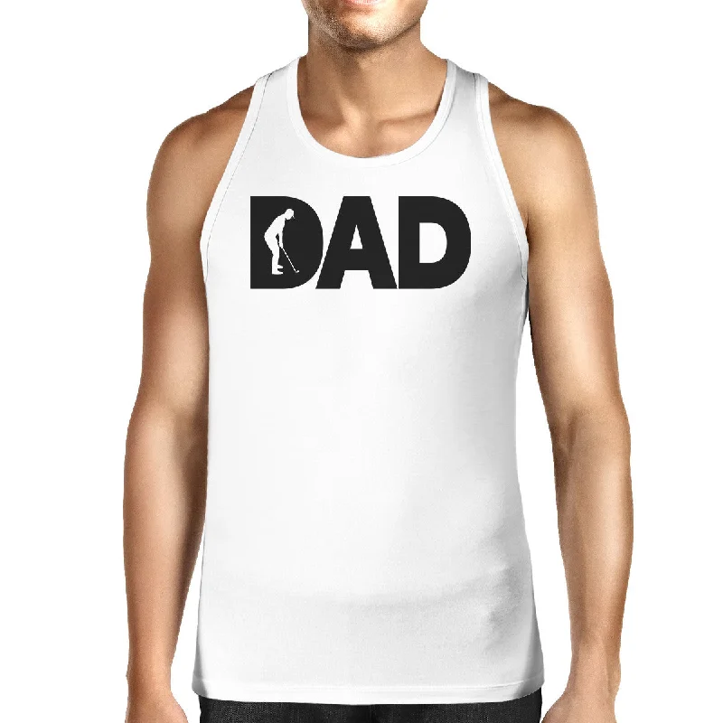 Comfortable Pants Dad Golf Mens White Graphic Tanks Unique Design Gifts For Father