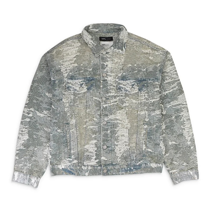 Jogging Jackets JACQUARD JACKET VINTAGE Indigo DENIM JACKETS