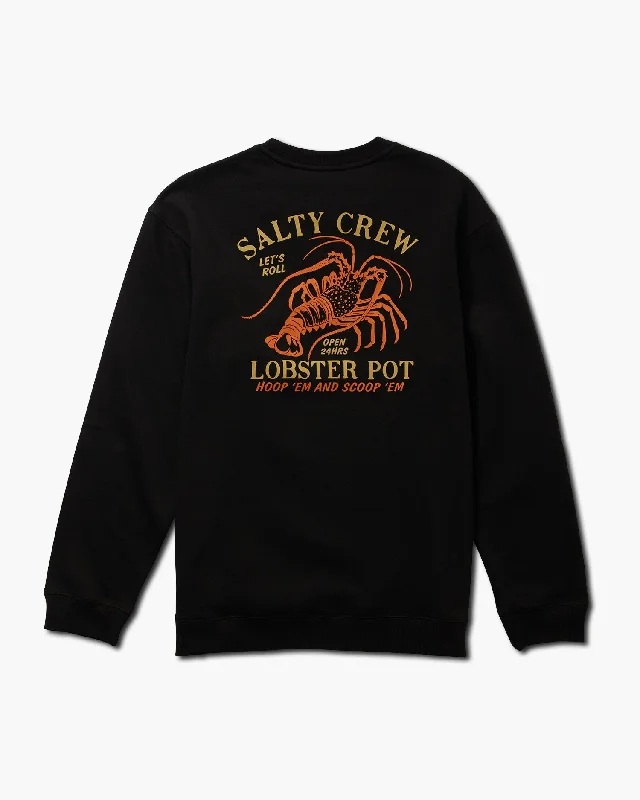 Jogging Jackets Lobster Pot Crew Fleece - Black