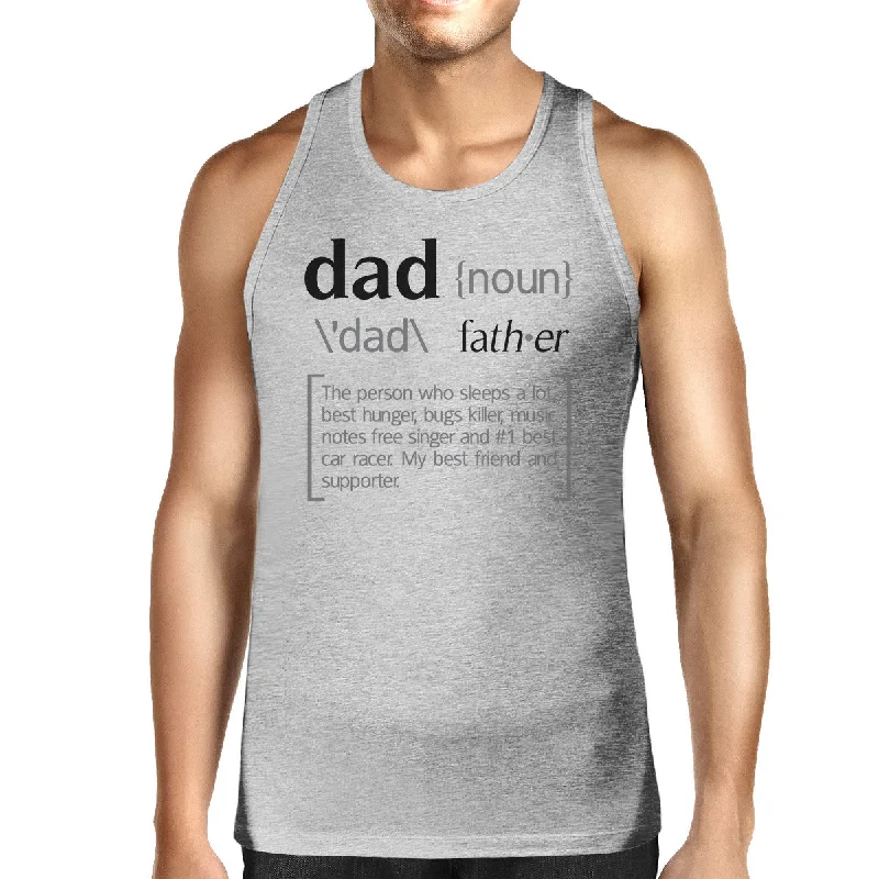 Printed Scarves Dad Noun Mens Grey Cotton Tank Top Unique Fathers Day Gifts For Dad