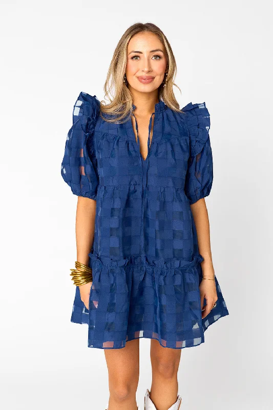 Classic Color Ensley Short Dress - Navy
