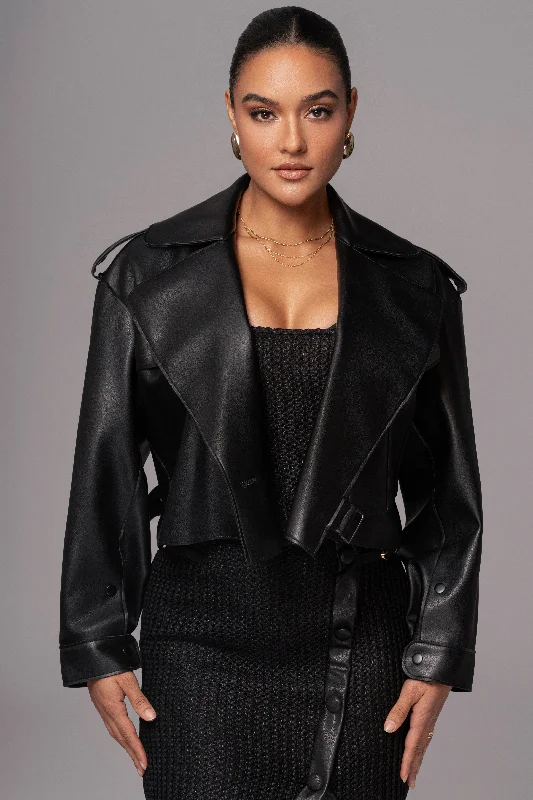 Urban Comfort Black Raja Faux Leather Jacket