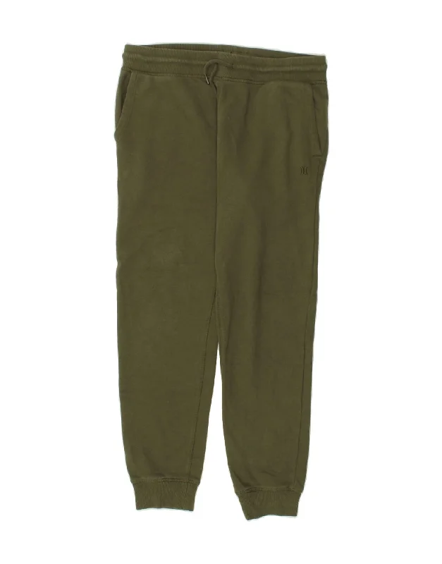 Essential Wardrobe HURLEY Mens Tracksuit Trousers Joggers Medium  Khaki Cotton