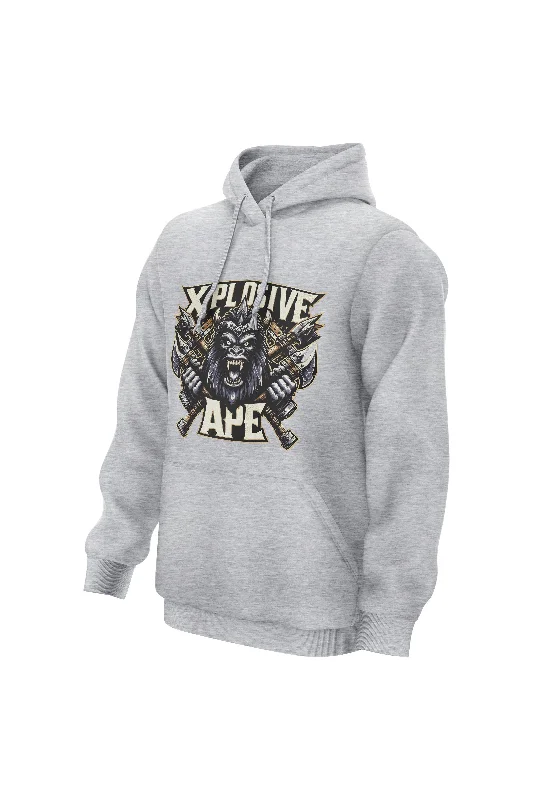 Urban Apparel XAPE Battle Axe Hoodie - Sports Grey