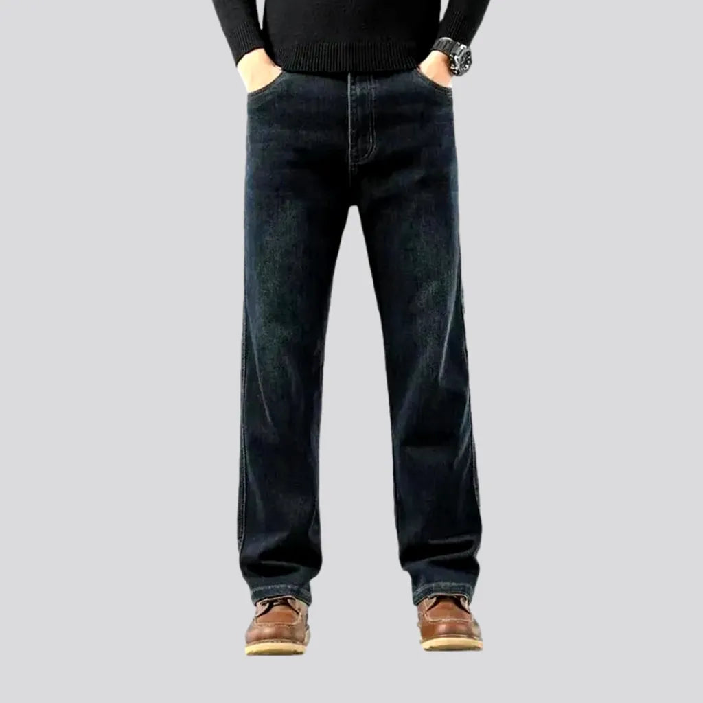 Street Tees Dark wash classic fit jeans for men