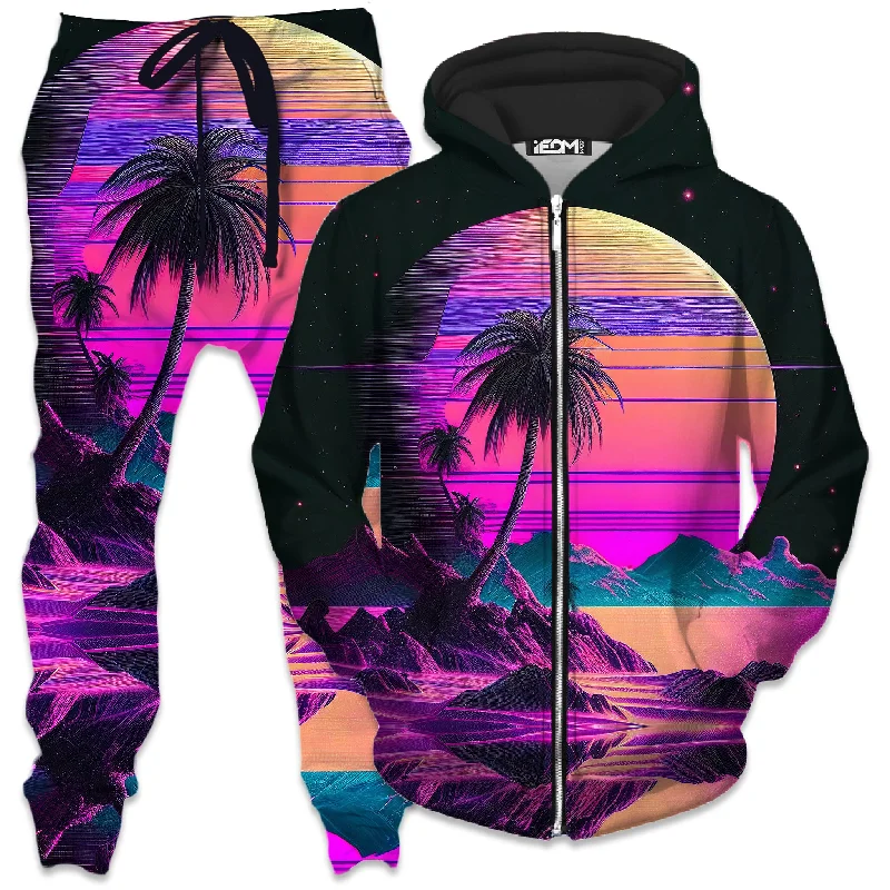 Fresh And Capable Vapor Solar System Zip-Up Hoodie and Joggers Combo