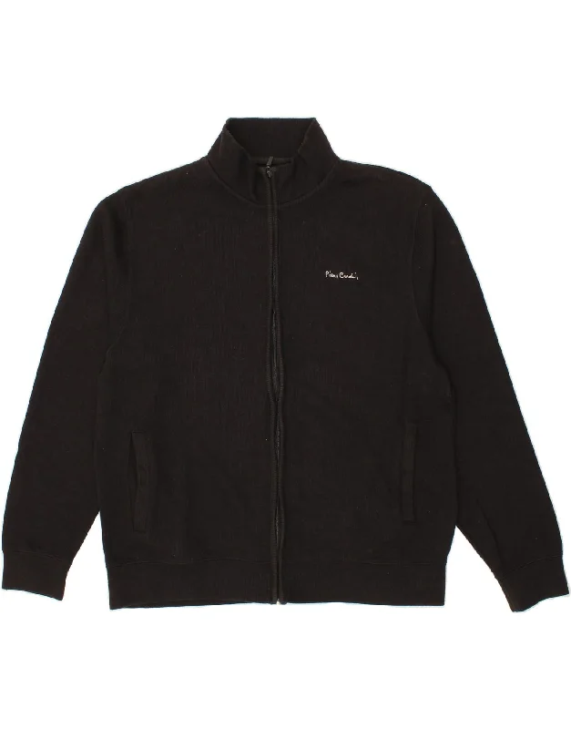 Outdoor Clothing PIERRE CARDIN Mens Tracksuit Top Jacket 2XL Black Cotton