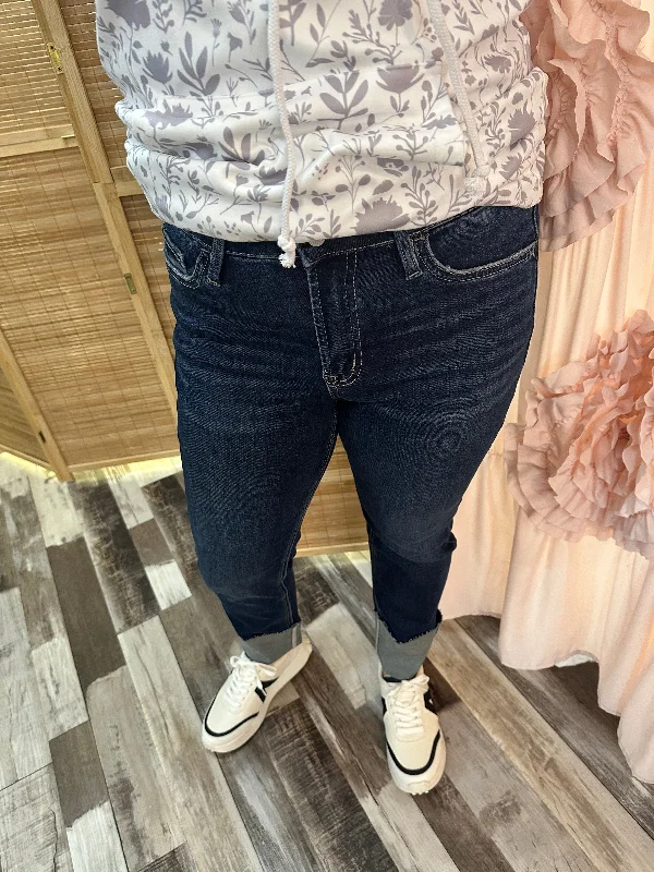 Integrated Design Lovervet High Rise Cuffed Crop Slim Straight Jeans