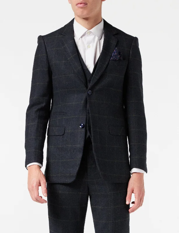 Outdoor Clothing TWEED NAVY CHECK JACKET