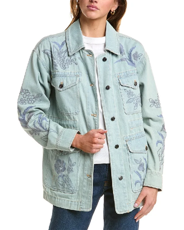 Luxury Fashion Johnny Was Cargo Denim Jacket