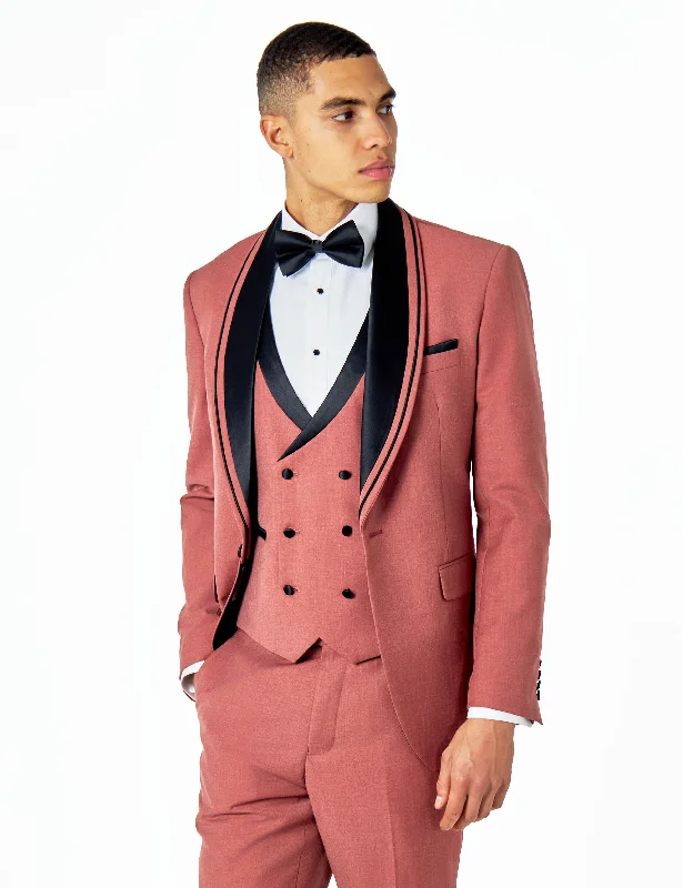 Streetwear Look GREG – PINK TAILORED TUXEDO WEDDING JACKET