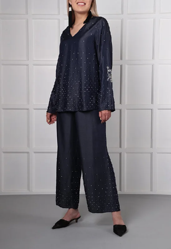 Modern Casuals Studded Wide Leg Pants