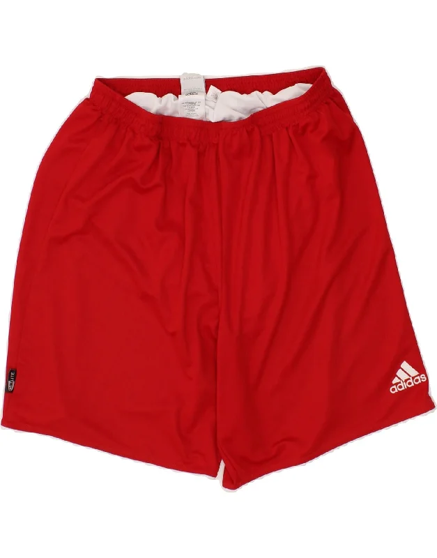 Wool Pants ADIDAS Mens Climalite Sport Shorts XL Red Polyester