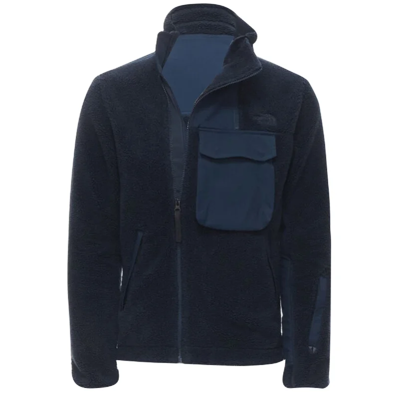 Lightweight Gear North Face fleece patch pocket asymmetric zip up jacket