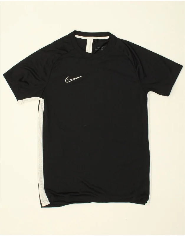 Techwear Fashion NIKE Mens Dri Fit T-Shirt Top Medium Black Colourblock Polyester