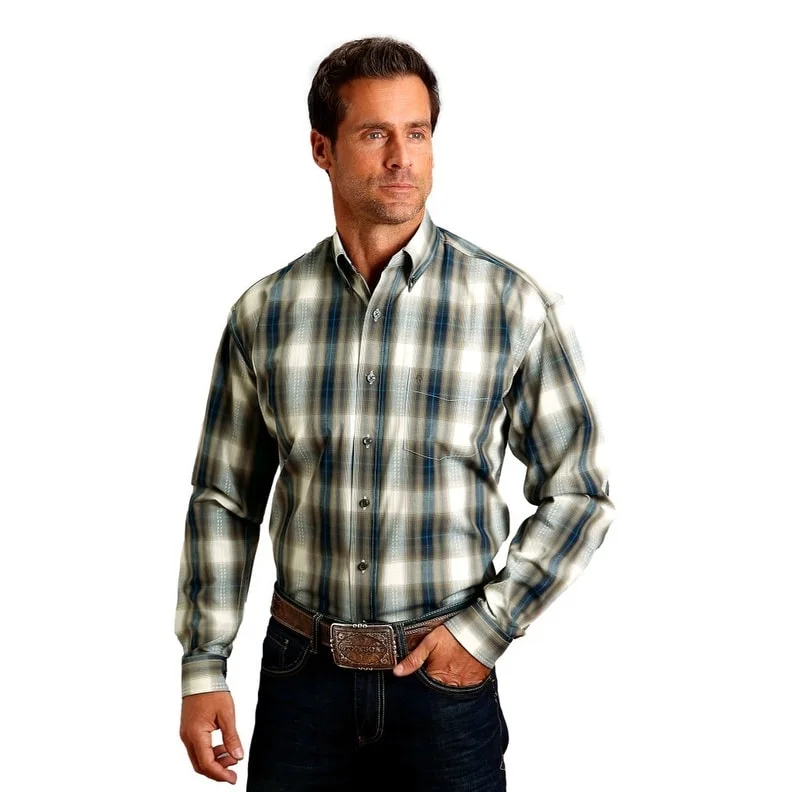 Wool Pants Stetson Western Shirt Mens Long Sleeve Dyed Brown 11-001-0579-1061 BR