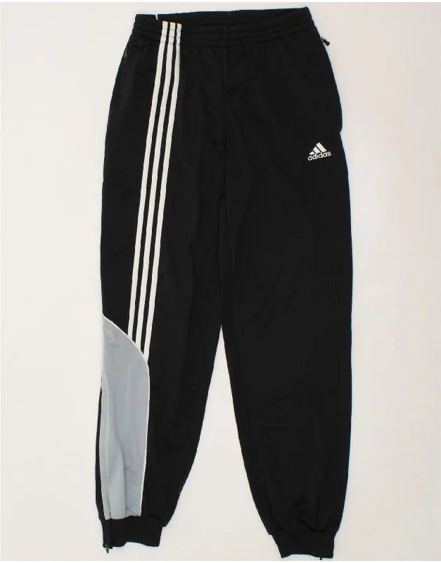 Casual Comfort ADIDAS Mens Tracksuit Trousers Joggers Small  Black Colourblock Polyester