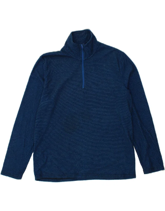 Urban Apparel MOUNTAIN WAREHOUSE Mens Pullover Tracksuit Top Large Blue Pinstripe