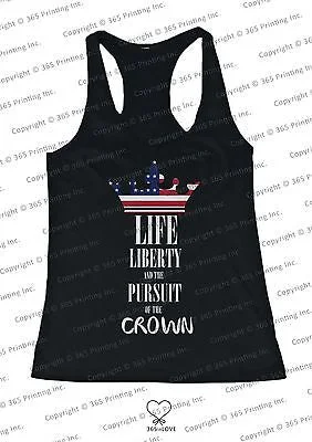 Active Gear Red White and Blue Tank Tops - Life Liberty and the Pursuit of the Crown