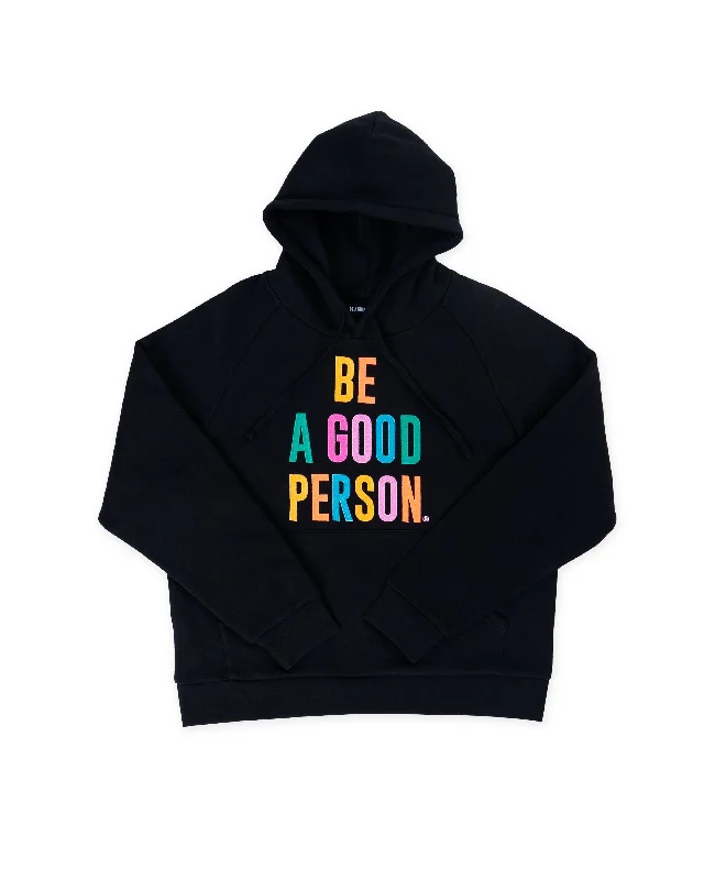 Heavy Coats Signature Embroidered Hoodie - Black Color Spectrum