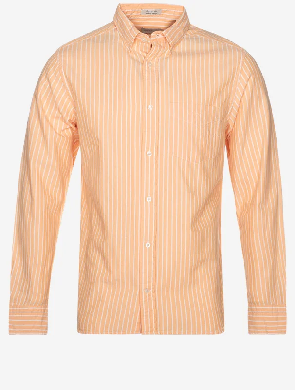 Everyday Wear Regular Archive Oxford Stripe Shirt Coral Apricot