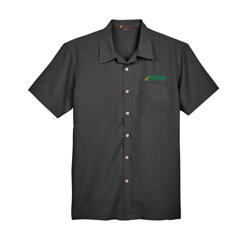 Outdoor Wear Men's Harriton Barbados Textured Camp Shirt