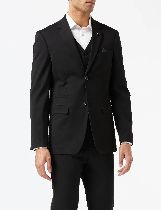 Heavy Coats JROSS – BLACK FORMAL JACKET & WAISTCOAT