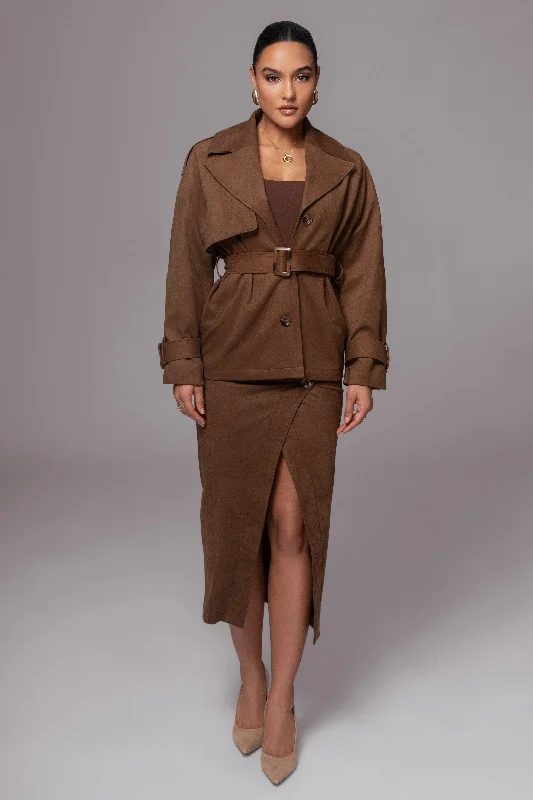 Trendy Comfort Chocolate Nightfall Suede Jacket