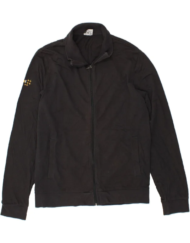 Casual Comfort EMPORIO ARMANI Mens Tracksuit Top Jacket XL Black Cotton