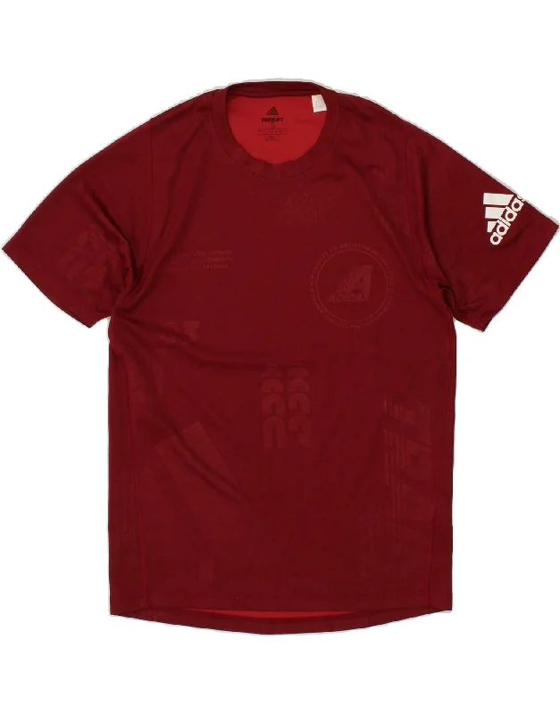 Active Gear ADIDAS Mens Climalite Graphic T-Shirt Top Small Red Polyester