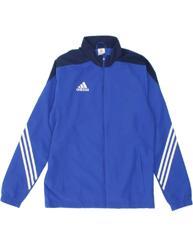 Active Gear ADIDAS Mens Tracksuit Top Jacket Medium Blue Colourblock Polyester