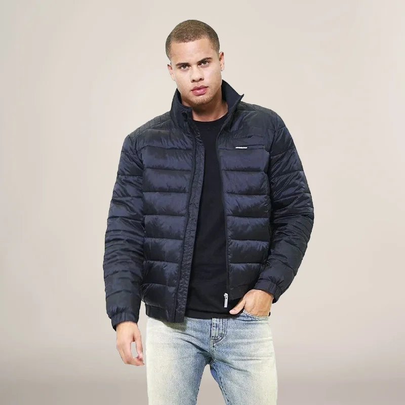 Sporty Look Men's Moto Puffer Jacket