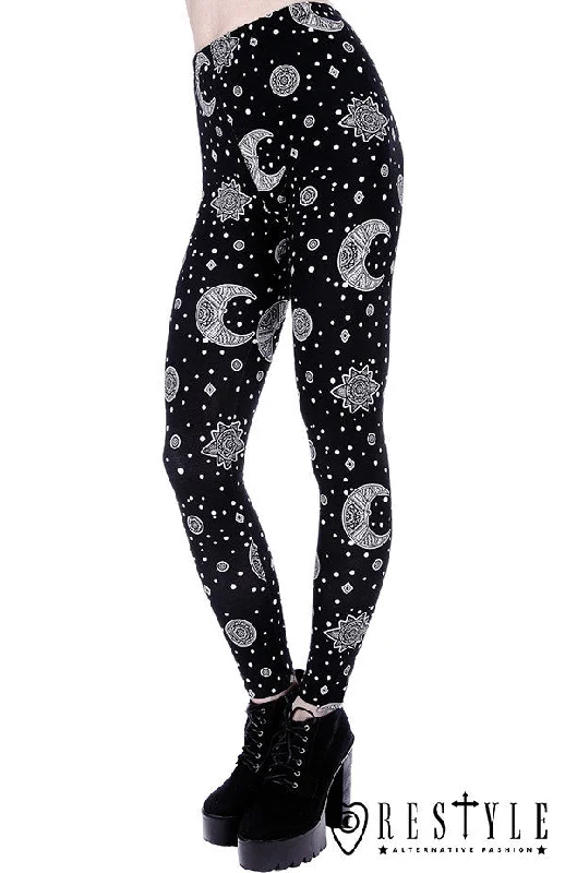 Refreshing Design Instant Shipping! Hippie Moon Leggings