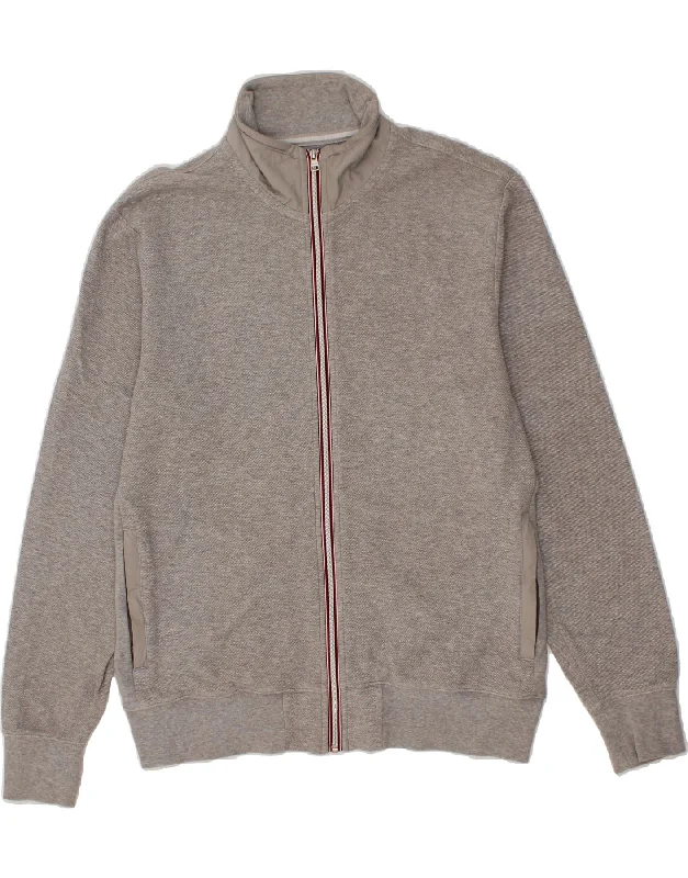 Leather Pants TOMMY HILFIGER Mens Vintage Fit Tracksuit Top Jacket Large Grey Cotton