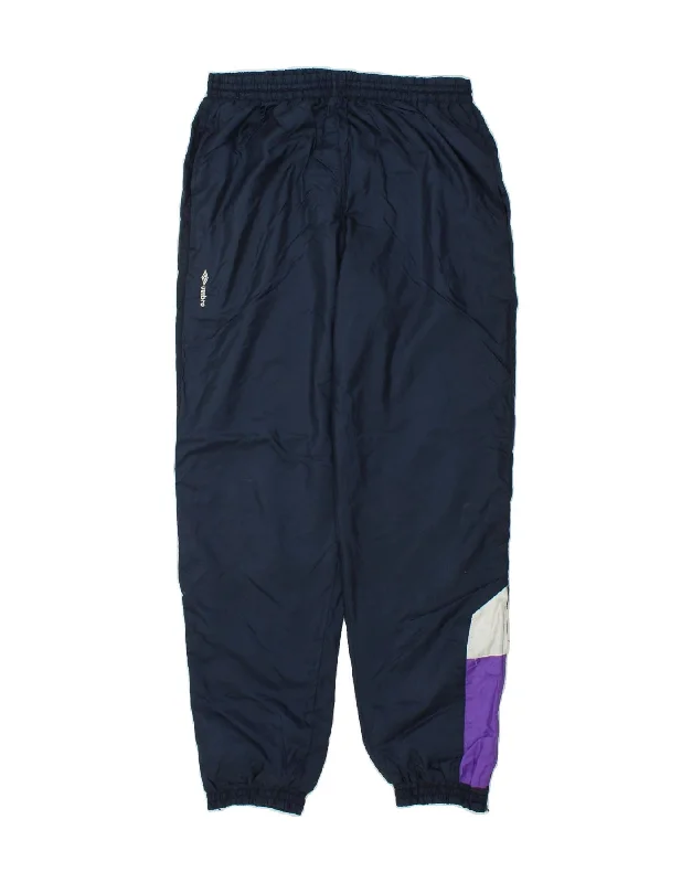 Tech Jackets UMBRO Mens Tracksuit Trousers Joggers Small Navy Blue Colourblock