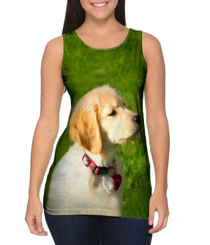 Classic Retro Dreamy Yellow Labrador Puppy