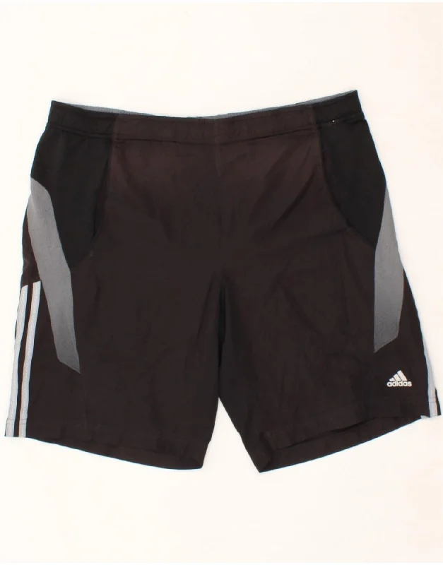 Puffer Jackets ADIDAS Mens Sport Shorts Large Black Colourblock Polyester