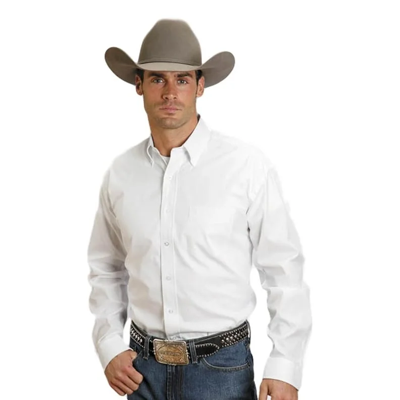 Comfy Jackets Stetson Western Shirt Mens L/S Button White 11-001-0566-0025 WH
