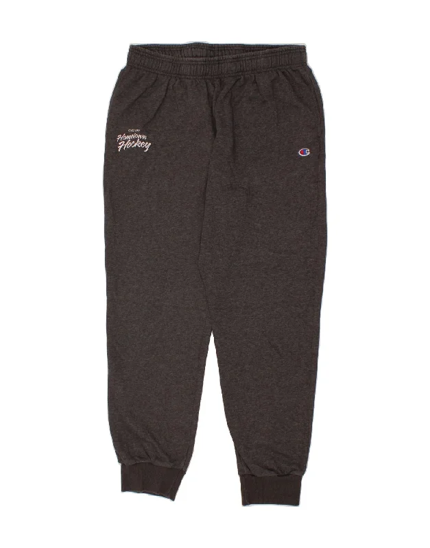 Easygoing Fashion CHAMPION Mens Hockey Graphic Tracksuit Trousers Joggers XL  Grey Polyester