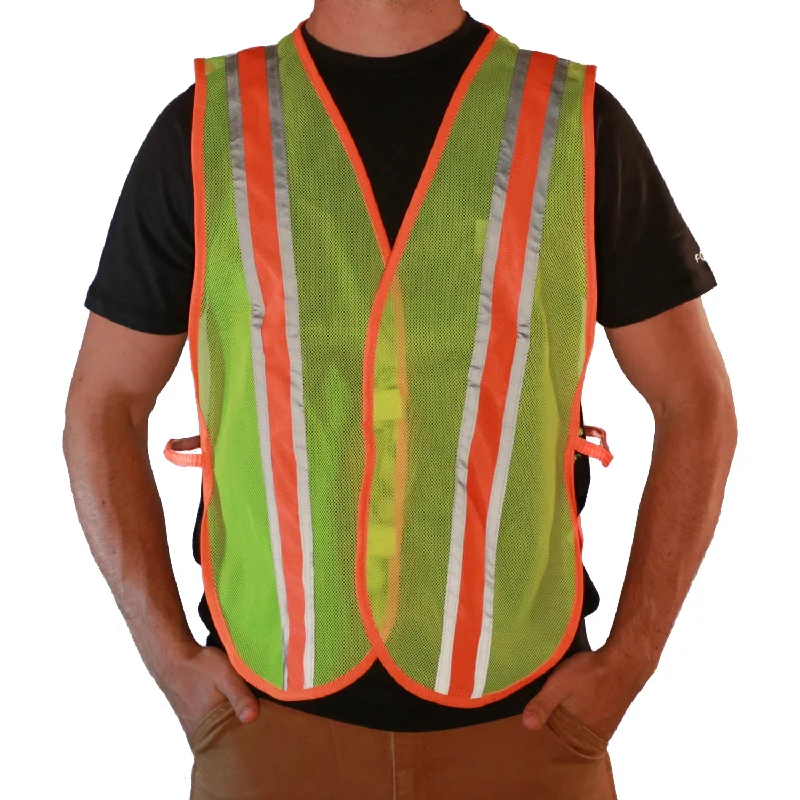 High-end Jackets 2W International Unisex Blaze Mesh Safety Vest_Hi-Vis Green