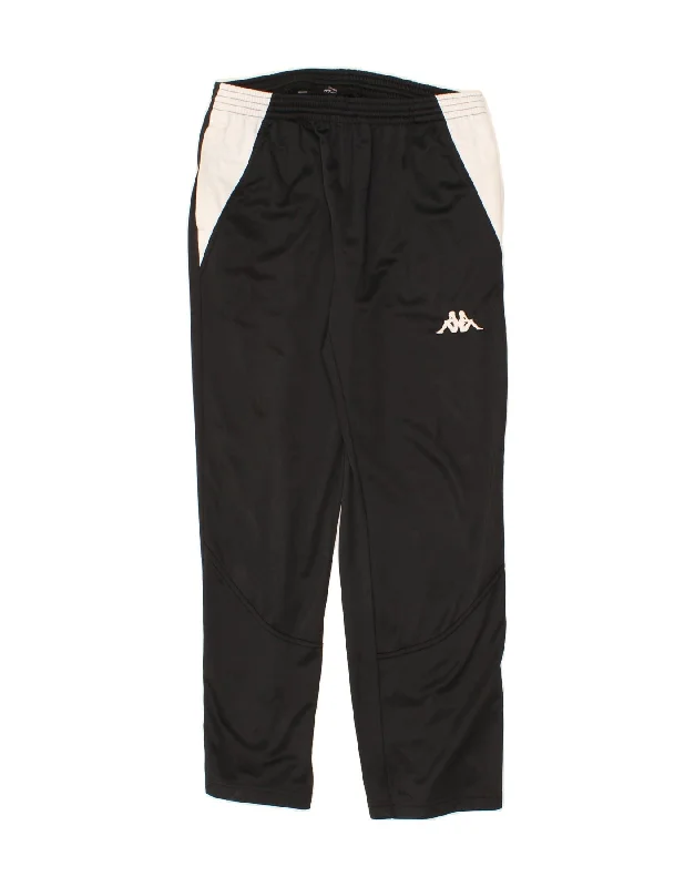 Luxury Comfort KAPPA Mens Tracksuit Trousers XL Black Colourblock Polyester
