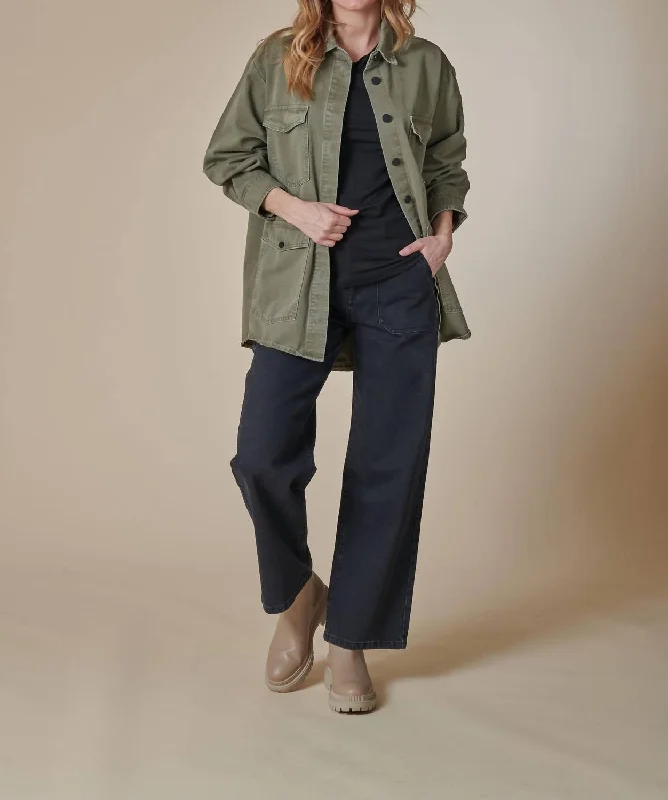 High Street Fashion Utility Jacket In Green