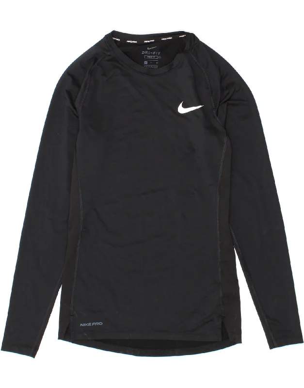 High-end Jackets NIKE Mens Dri Fit Top Long Sleeve Small Black Polyester