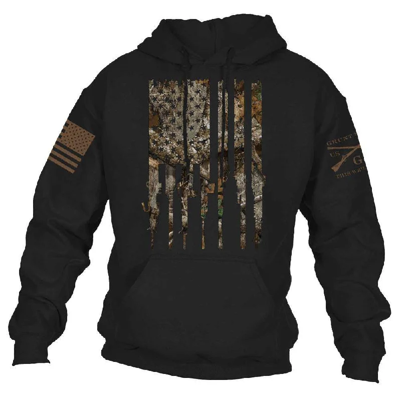 Summer Tees Realtree Edge® Rifle Flag Hoodie - Black